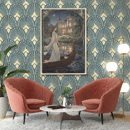 Art Nouveau Dame van het Meer Poster