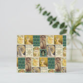 Art Nouveau Dames Briefkaart (Staand voorkant)