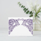  Art Nouveau-dames Briefkaart (Staand voorkant)