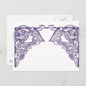  Art Nouveau-dames Briefkaart (Voorkant / Achterkant)