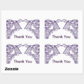 Art Nouveau Dames  Dank u Rechthoekige Sticker (Vel)