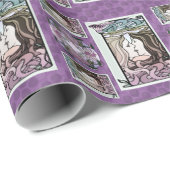Art Nouveau Dames in liefde Cadeaupapier (Rol Hoek)