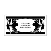 Art nouveau dames Lijst Rubberstempel (Afrduk)