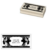 Art nouveau dames Lijst Rubberstempel (Gestempeld)