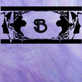 Art nouveau dames Lijst Zelfinktende Stempel