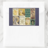 Art Nouveau Dames Rechthoekige Sticker (Tas)