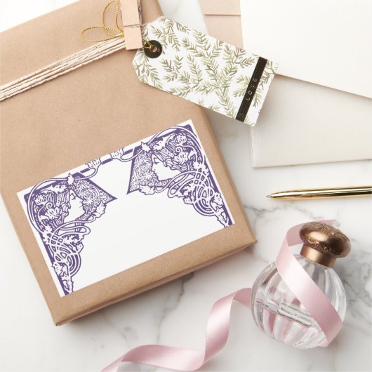 Art Nouveau Dames  Rechthoekige Sticker (Geschenken)