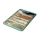 Art Nouveau Dames Swan Peacock Dove Birds Bathmat Badmat (Gekanteld)