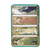 Art Nouveau Dames Swan Peacock Dove Birds Bathmat Badmat (Voorkant Verticaal)