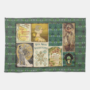 Art Nouveau Dames Tea Towel Theedoek