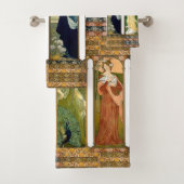 Art Nouveau Dames Vods Flowers Bath Towel Set Bad Handdoek (Insitu)