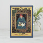 Art Nouveau, damesboek dat astrologie leest (Staand voorkant)