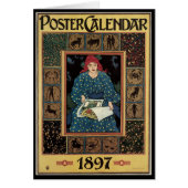 Art Nouveau, damesboek dat astrologie leest (Voorkant)