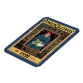  Art Nouveau, damesboek dat astrologie leest Magneet (Linkerzijde)