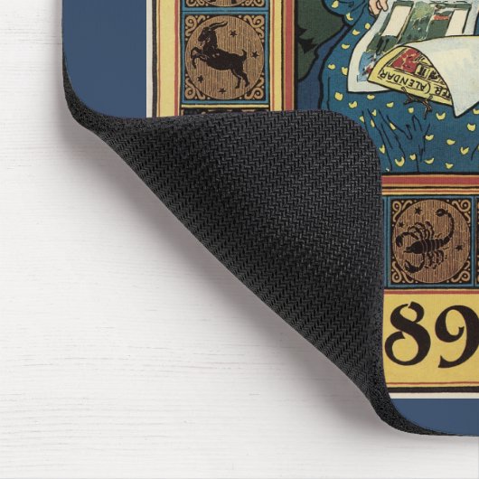 Art Nouveau, damesboek dat astrologie leest Muismat (Hoek)