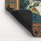 Art Nouveau, damesboek dat astrologie leest Muismat (Hoek)