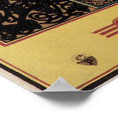 Art Nouveau, damesboek dat astrologie leest Poster (Hoek)