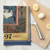 Art Nouveau, damesboek dat astrologie leest Theedoek (Quarter Fold)