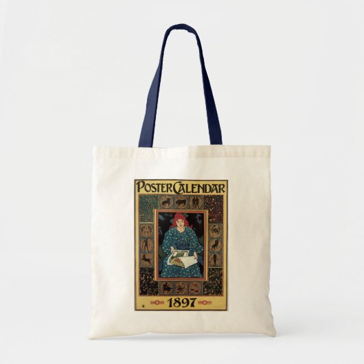 Art Nouveau, damesboek dat astrologie leest Tote Bag (Voorkant)