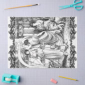 Art Nouveau Damesdansende deduplicatiedocument Tissuepapier (Craft)