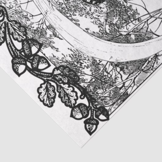 Art Nouveau Damesdansende deduplicatiedocument Tissuepapier (Detail)