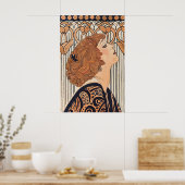 Art Nouveau Damesprint Franse Belle Époque Mode Poster (Keuken)