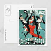Art Nouveau Dance Afbeelding van Jules Cheret Briefkaart (Voorkant / Achterkant)