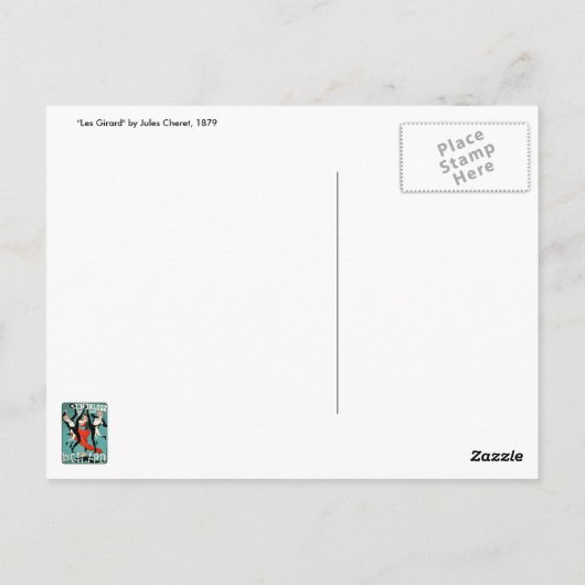 Art Nouveau Dance Afbeelding van Jules Cheret Briefkaart (Achterkant)