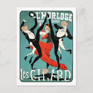 Art Nouveau Dance Afbeelding van Jules Cheret Briefkaart