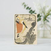 Art Nouveau Dancer Jane Avril beroemd gemaakt door Briefkaart (Staand voorkant)