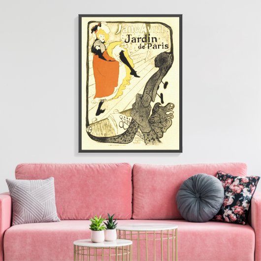 Art Nouveau Dancer Jane Avril beroemd gemaakt door Canvas Afdruk (Insitu (Woonkamer))