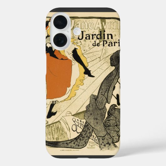 Art Nouveau Dancer Jane Avril beroemd gemaakt door Case-Mate iPhone Case (Achterkant)