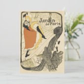 Art Nouveau Dancer Jane Avril beroemd gemaakt door Kaart (Staand voorkant)