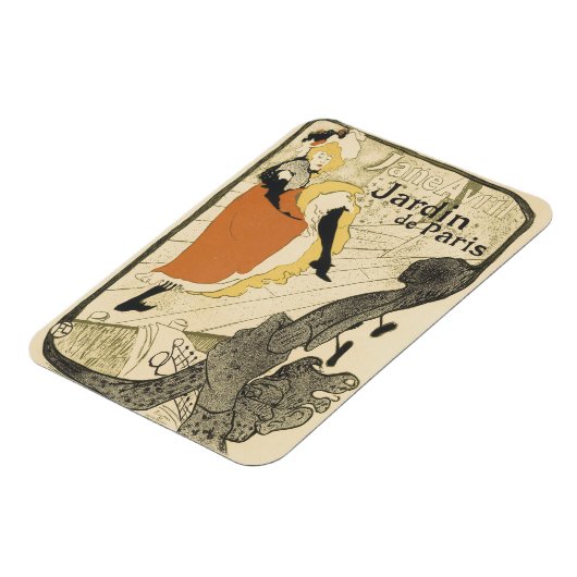 Art Nouveau Dancer Jane Avril beroemd gemaakt door Magneet (Linkerzijde)