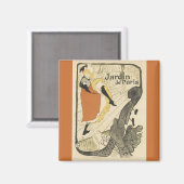 Art Nouveau Dancer Jane Avril beroemd gemaakt door Magneet (Voorkant / Achterkant)