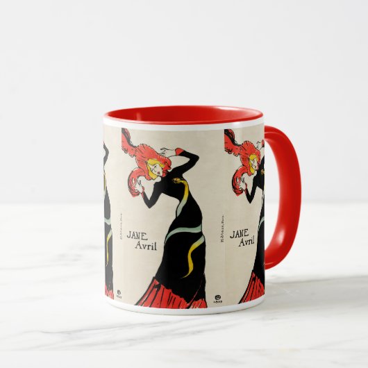 Art Nouveau Dancer Jane Avril beroemd gemaakt door Mok (Voorkant rechts)