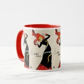 Art Nouveau Dancer Jane Avril beroemd gemaakt door Mok (Voorkant links)