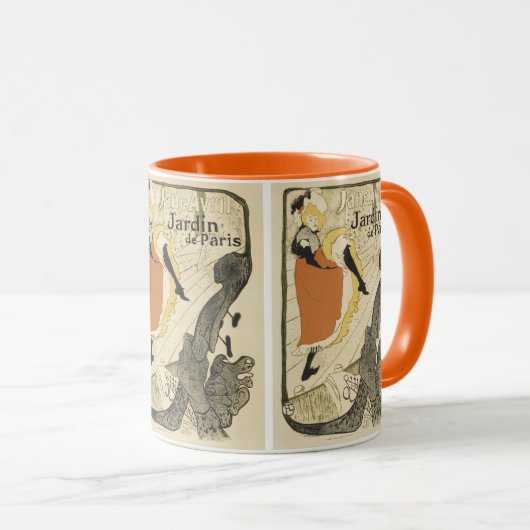 Art Nouveau Dancer Jane Avril beroemd gemaakt door Mok (Voorkant rechts)