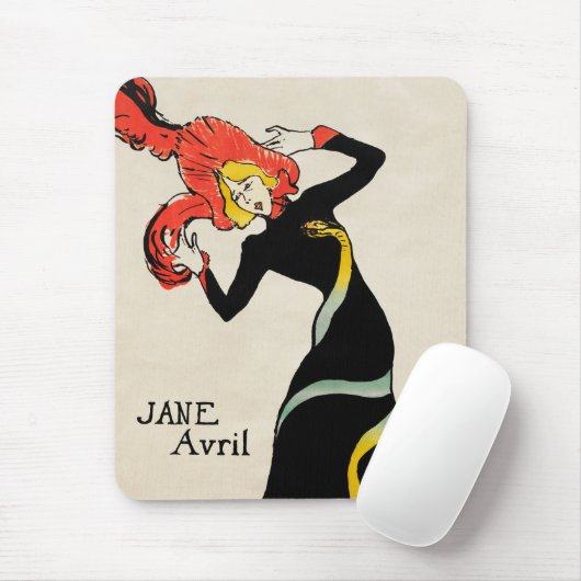 Art Nouveau Dancer Jane Avril beroemd gemaakt door Muismat (Met muis)