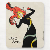 Art Nouveau Dancer Jane Avril beroemd gemaakt door Muismat (Voorkant)