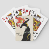 Art Nouveau Dancer Jane Avril beroemd gemaakt door Pokerkaarten (Achterkant)