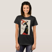 Art Nouveau Dancer Jane Avril beroemd gemaakt door T-shirt (Voorkant volledig)