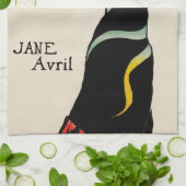 Art Nouveau Dancer Jane Avril beroemd gemaakt door Theedoek (Gevouwen)