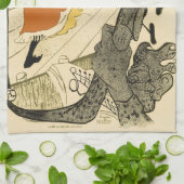 Art Nouveau Dancer Jane Avril beroemd gemaakt door Theedoek (Gevouwen)