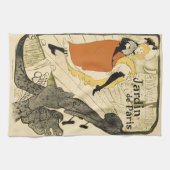 Art Nouveau Dancer Jane Avril beroemd gemaakt door Theedoek (Horizontaal)