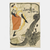 Art Nouveau Dancer Jane Avril beroemd gemaakt door Theedoek (Verticaal)
