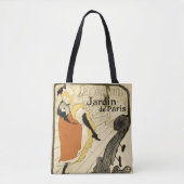 Art Nouveau Dancer Jane Avril beroemd gemaakt door Tote Bag (Voorkant)
