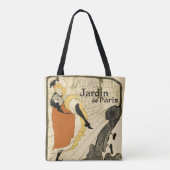 Art Nouveau Dancer Jane Avril beroemd gemaakt door Tote Bag (Achterkant)