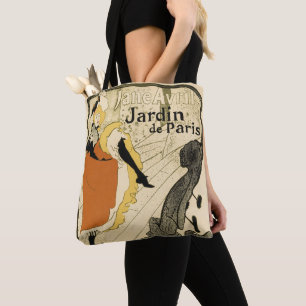 Art Nouveau Dancer Jane Avril beroemd gemaakt door Tote Bag