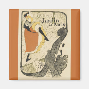 Art Nouveau Dancer Jane Avril, Toulouse Lautrec Magneet